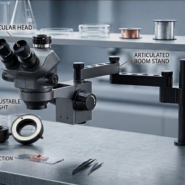 3.5–200X Trinocular Stereo Microscope with 4K HDMI | SXR Lab Equipment