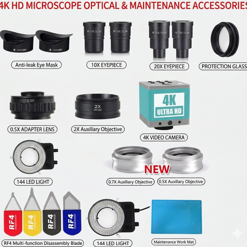 3.5–200X Trinocular Stereo Microscope with 4K HDMI | SXR Lab Equipment