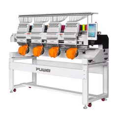 Professional 4-Head High-Speed Computerized Embroidery Machine – 1200RPM, 12-Needle Industrial System for Hats, T-Shirts, and Flat Garments
